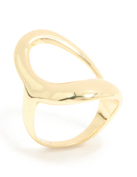 Gold Plated Open Triangle Ring - link has visual effect only