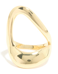 Gold Plated Open Triangle Ring - link has visual effect only