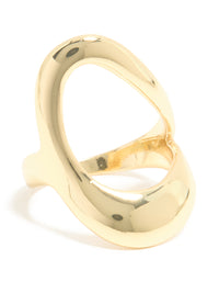 Gold Plated Open Triangle Ring - link has visual effect only