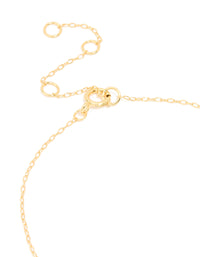 Gold Plated Sterling Silver Cubic Zirconia Double Stone Bracelet - link has visual effect only