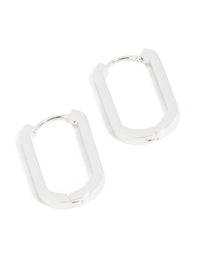 Waterproof Stainless Steel Oblong Hoop Earrings - link has visual effect only