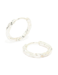 Waterproof Stainless Steel Twisted Hoop Earrings - link has visual effect only