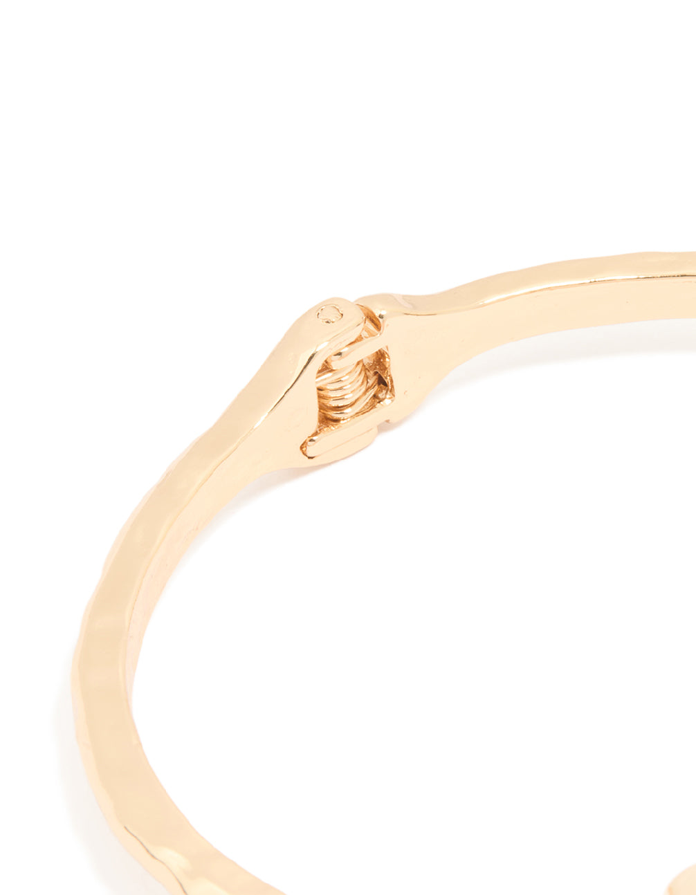 Gold Resin Stone Hinged Bangle