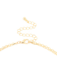 Gold Plated Rose Quartz Layered Necklace - link has visual effect only