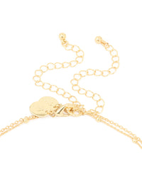 Gold Plated Celestial Charms Layered Necklace - link has visual effect only
