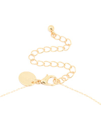 Gold Plated Mixed Blue Semi Precious Stone Teardrop Necklace - link has visual effect only