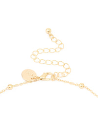Gold Plated Freshwater Pearl & Green Semi Precious Stone Chip Y-Necklace - link has visual effect only