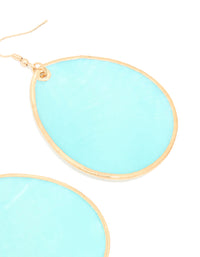Gold Teardrop Shell Hook Earrings - link has visual effect only