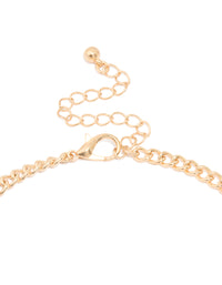 Gold Flower & Leaf Statement Necklace - link has visual effect only