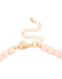 Gold Acrylic Multi Beaded Necklace - link has visual effect only