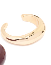 Gold & Dark Red Acrylic Bubble Wrist Cuffs 2-Pack - link has visual effect only