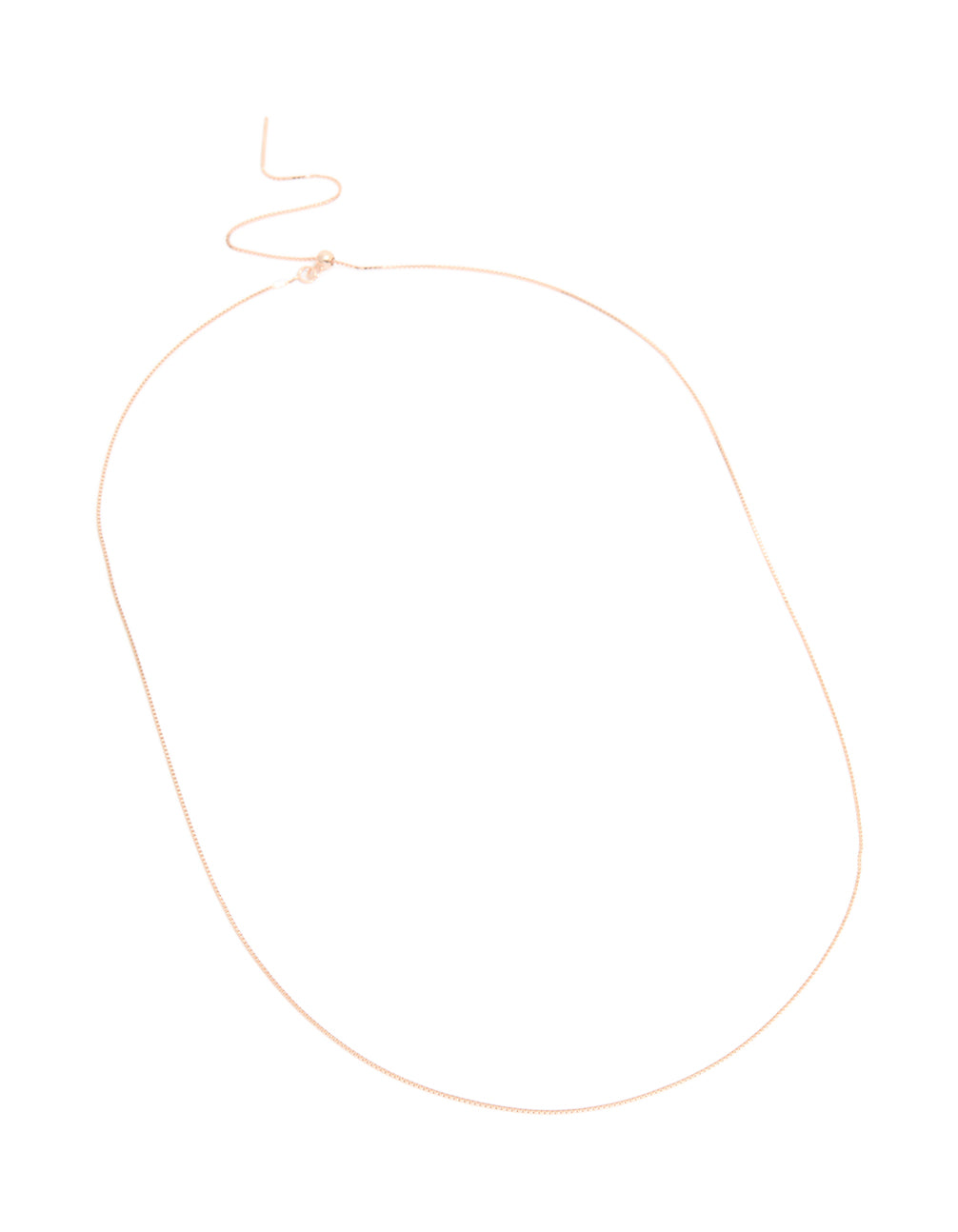 Rose Gold Plated Sterling Silver Adjustable Chain Y-Necklace