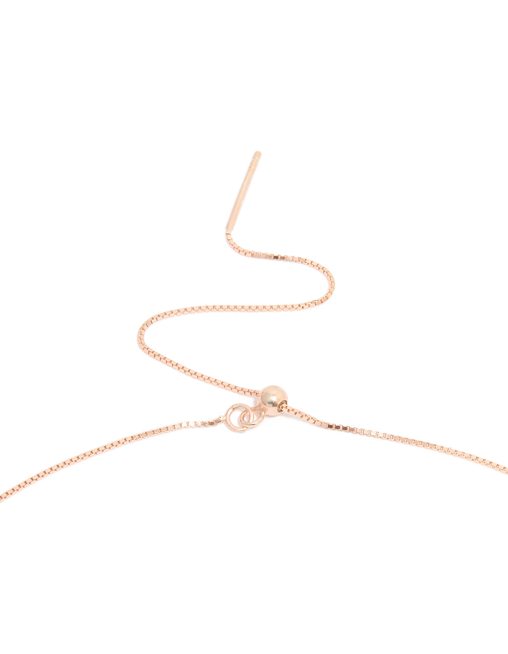 Rose Gold Plated Sterling Silver Adjustable Chain Y-Necklace