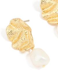 Gold Plated Freshwater Pearl Stud Earrings - link has visual effect only