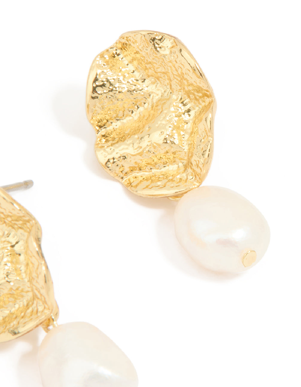 Gold Plated Freshwater Pearl Stud Earrings