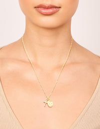 Gold Plated Cross & Coin Necklace - link has visual effect only