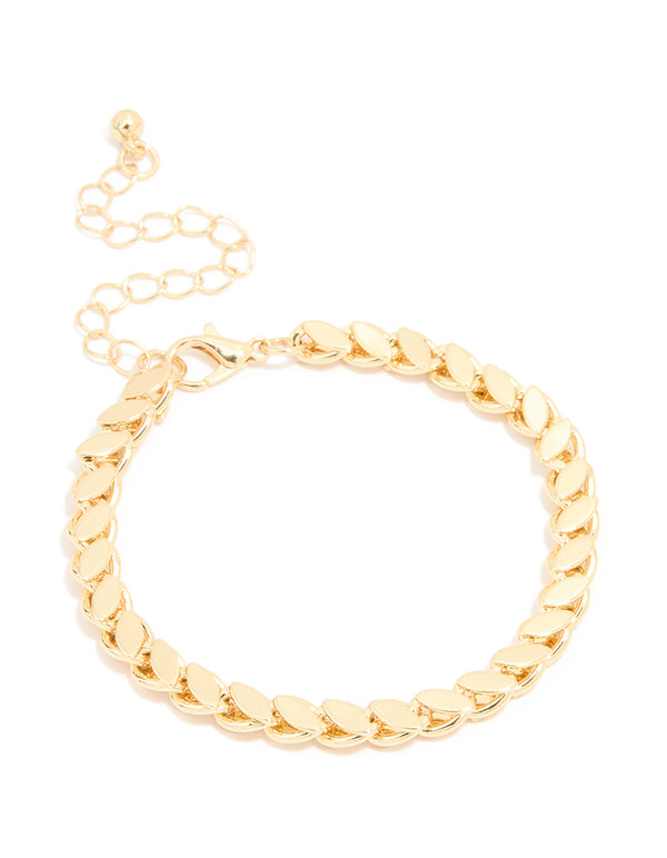 Gold Plated Risoni Chain Bracelet