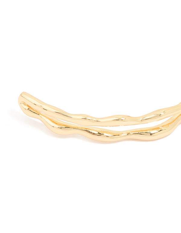 Gold Plated Double Molten Wrist Cuff