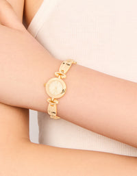 Gold Small Diamante Vintage Watch - link has visual effect only