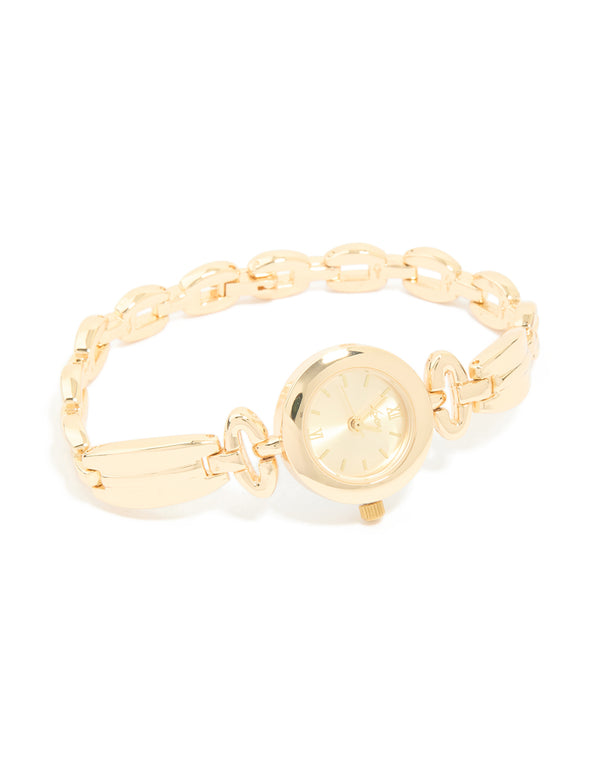 Gold Small Diamante Vintage Watch