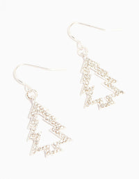 Silver Diamante Tree Outline Earrings - link has visual effect only