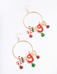 Gold 'Jingle' Hoop Earrings - link has visual effect only