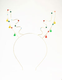 Gold Reindeer Jingle Bells Headband - link has visual effect only