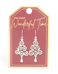 Silver Diamante Snowflake Drop Earrings - link has visual effect only