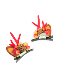 Berry & Reindeer Hair Clips 2-Pack - link has visual effect only