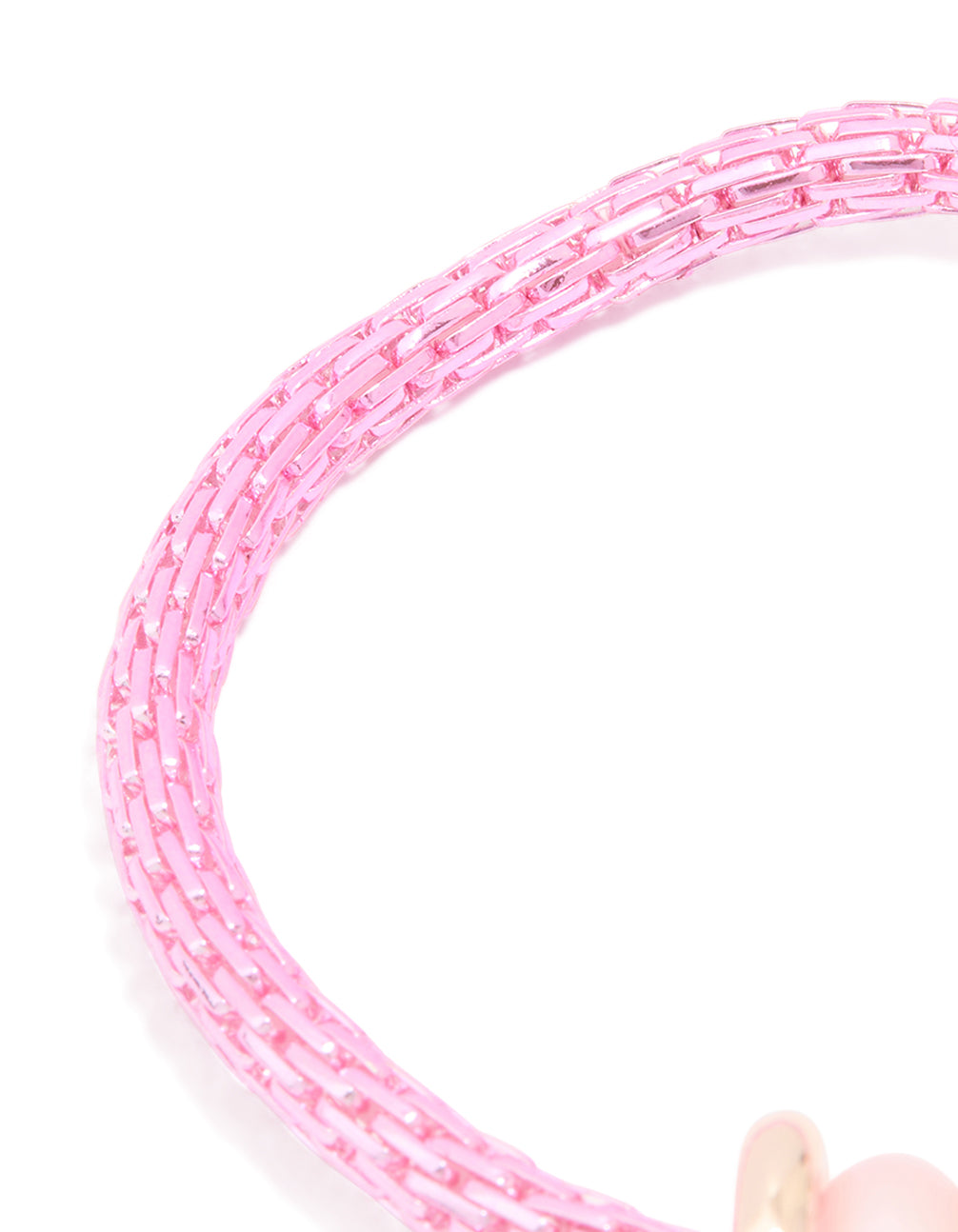 Kids Pink Diamante Crown Stretch Bracelet & Ring Set