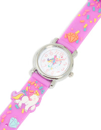 Kids Pink Unicorn Confetti Watch - link has visual effect only