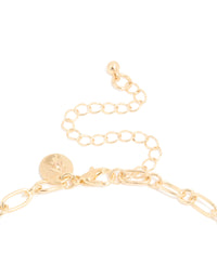 Kids Gold Gingerbread Man & Candy Cane Charm Necklace - link has visual effect only