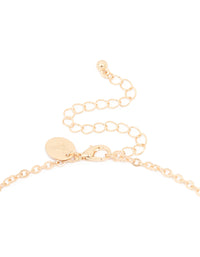 Kids Gold Pink Bead & Candy Cane Charm Necklace - link has visual effect only