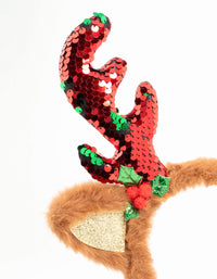 Kids Glittery Reindeer Headband - link has visual effect only
