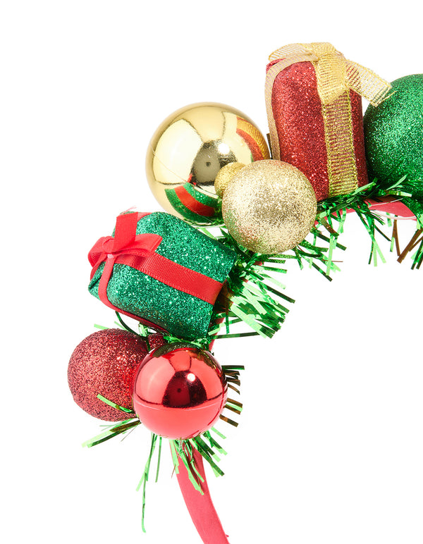 Kids Tinsel Bauble & Present Headband