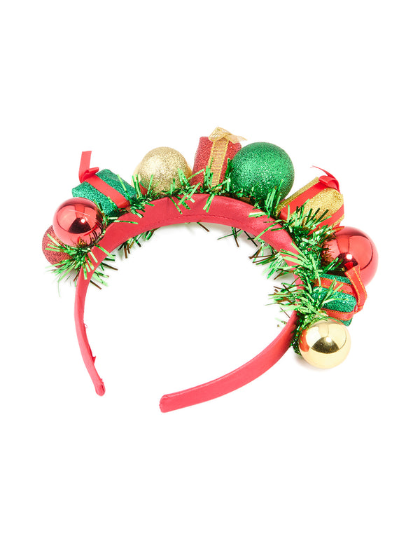 Kids Tinsel Bauble & Present Headband