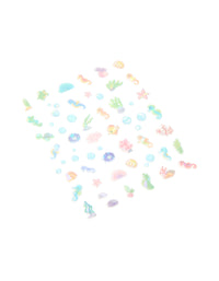 Kids Pastel Fish & Mermaid Nail Art - link has visual effect only