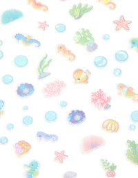 Kids Pastel Fish & Mermaid Nail Art - link has visual effect only