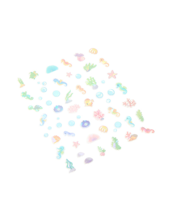 Kids Pastel Fish & Mermaid Nail Art