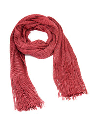 Red Glitter Fabric Draped Scarf - link has visual effect only