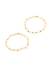 Gold Bamboo Stretch Bracelets 2-Pack - link has visual effect only