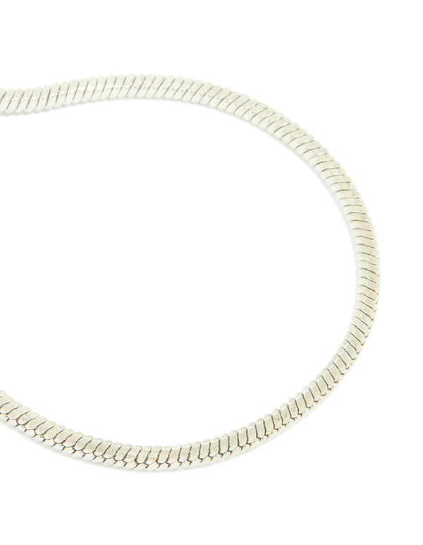 Silver Snake Zipper Toggle Bracelet