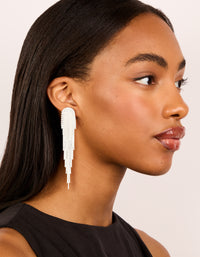 Silver Diamante Multi-Chain Drop Earrings - link has visual effect only