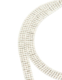 Silver Diamante Multi Tassel Necklace - link has visual effect only
