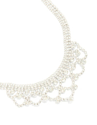 Silver Diamante Princess Statement Necklace - link has visual effect only