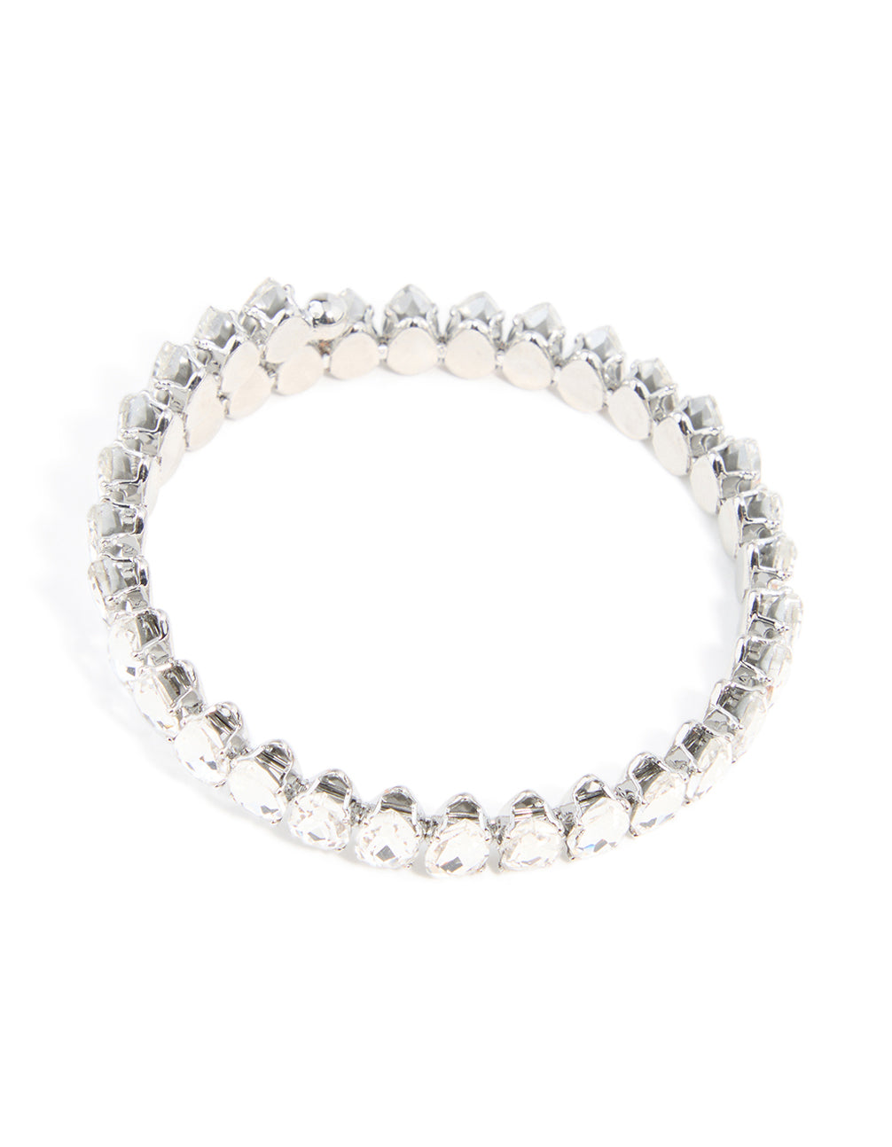 Silver Diamante Wrapped Bangle