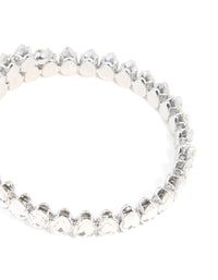 Silver Diamante Wrapped Bangle - link has visual effect only