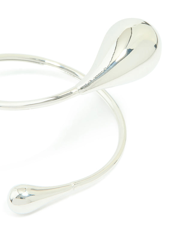 Silver Teardrop Wrap Around Bracelet