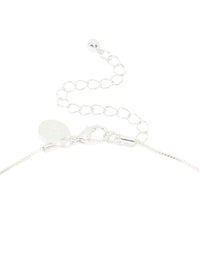 Silver Plated Molten Pebble Pendant Necklace - link has visual effect only