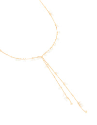 Gold Cubic Zirconia Cluster Y-Necklace - link has visual effect only